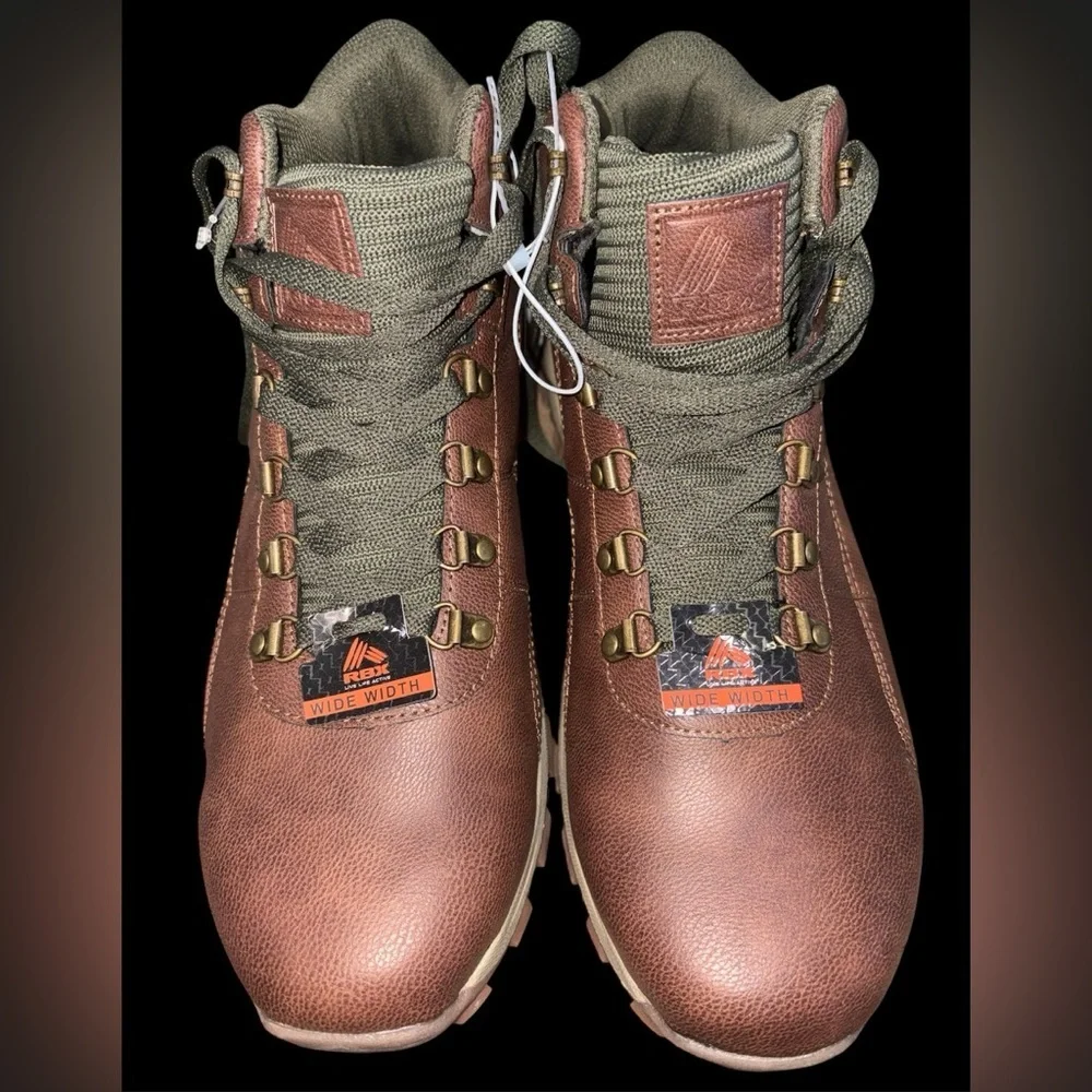 RBX Brown Hiking Boots Men’s 11 Wide Trail Outdoor Shoes New